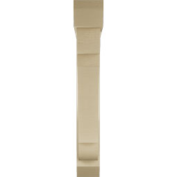 Ekena Millwork - BKTUR0554X34X38OLY06RCPR - Timberthane Faux Wood Olympic Style Bracket w/ Offset Brace, Slat Ends, 5 1/2"W x 34"D x 38"H, Primed Tan