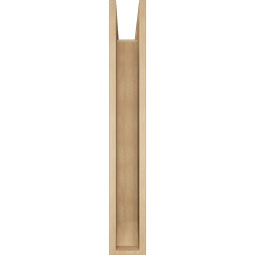 Ekena Millwork - BKTUR0554X34X38OLY06RCPR - Timberthane Faux Wood Olympic Style Bracket w/ Offset Brace, Slat Ends, 5 1/2"W x 34"D x 38"H, Primed Tan