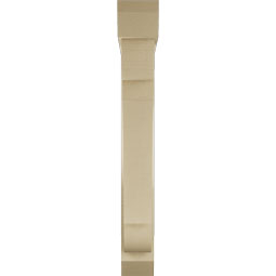 Ekena Millwork - BKTUR0554X34X42OLY06RCPR - Timberthane Faux Wood Olympic Style Bracket w/ Offset Brace, Slat Ends, 5 1/2"W x 34"D x 42"H, Primed Tan