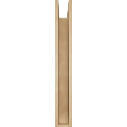 Ekena Millwork - BKTUR0554X34X42OLY06RCPR - Timberthane Faux Wood Olympic Style Bracket w/ Offset Brace, Slat Ends, 5 1/2"W x 34"D x 42"H, Primed Tan
