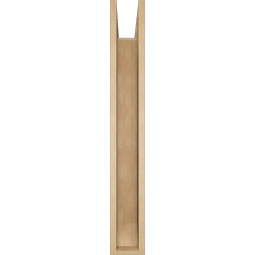 Ekena Millwork - BKTUR0554X36X40OLY06RCPR - Timberthane Faux Wood Olympic Style Bracket w/ Offset Brace, Slat Ends, 5 1/2"W x 36"D x 40"H, Primed Tan