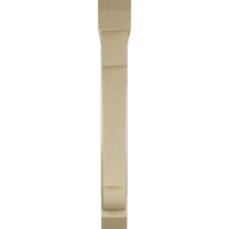 Ekena Millwork - BKTUR0554X36X44OLY06RCPR - Timberthane Faux Wood Olympic Style Bracket w/ Offset Brace, Slat Ends, 5 1/2"W x 36"D x 44"H, Primed Tan