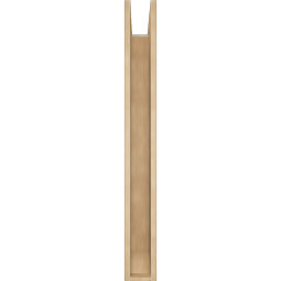 Ekena Millwork - BKTUR0554X36X48OLY06RCPR - Timberthane Faux Wood Olympic Style Bracket w/ Offset Brace, Slat Ends, 5 1/2"W x 36"D x 48"H, Primed Tan
