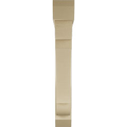 Ekena Millwork - BKTUR0554X38X38OLY06RCPR - Timberthane Faux Wood Olympic Style Bracket w/ Offset Brace, Slat Ends, 5 1/2"W x 38"D x 38"H, Primed Tan