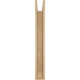 Ekena Millwork - BKTUR0554X38X44OLY06RCPR - Timberthane Faux Wood Olympic Style Bracket w/ Offset Brace, Slat Ends, 5 1/2"W x 38"D x 44"H, Primed Tan