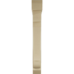 Ekena Millwork - BKTUR0554X40X44OLY06RCPR - Timberthane Faux Wood Olympic Style Bracket w/ Offset Brace, Slat Ends, 5 1/2"W x 40"D x 44"H, Primed Tan