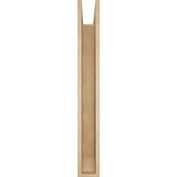 Ekena Millwork - BKTUR0554X40X44OLY06RCPR - Timberthane Faux Wood Olympic Style Bracket w/ Offset Brace, Slat Ends, 5 1/2"W x 40"D x 44"H, Primed Tan
