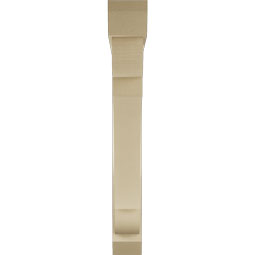 Ekena Millwork - BKTUR0554X42X42OLY06RCPR - Timberthane Faux Wood Olympic Style Bracket w/ Offset Brace, Slat Ends, 5 1/2"W x 42"D x 42"H, Primed Tan