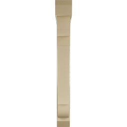 Ekena Millwork - BKTUR0554X42X48OLY06RCPR - Timberthane Faux Wood Olympic Style Bracket w/ Offset Brace, Slat Ends, 5 1/2"W x 42"D x 48"H, Primed Tan