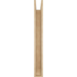 Ekena Millwork - BKTUR0554X42X48OLY06RCPR - Timberthane Faux Wood Olympic Style Bracket w/ Offset Brace, Slat Ends, 5 1/2"W x 42"D x 48"H, Primed Tan