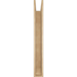 Ekena Millwork - BKTUR0554X44X44OLY06RCPR - Timberthane Faux Wood Olympic Style Bracket w/ Offset Brace, Slat Ends, 5 1/2"W x 44"D x 44"H, Primed Tan
