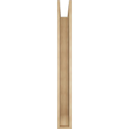 Ekena Millwork - BKTUR0554X48X48OLY06RCPR - Timberthane Faux Wood Olympic Style Bracket w/ Offset Brace, Slat Ends, 5 1/2"W x 48"D x 48"H, Primed Tan