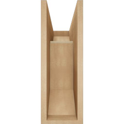 Ekena Millwork - BKTUR0756X18X22OLY06RCPR - Timberthane Faux Wood Olympic Style Bracket w/ Offset Brace, Slat Ends, 7 1/2"W x 18"D x 22"H, Primed Tan