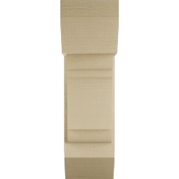 Ekena Millwork - BKTUR0756X18X26OLY06RCPR - Timberthane Faux Wood Olympic Style Bracket w/ Offset Brace, Slat Ends, 7 1/2"W x 18"D x 26"H, Primed Tan