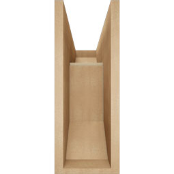 Ekena Millwork - BKTUR0756X20X20OLY06RCPR - Timberthane Faux Wood Olympic Style Bracket w/ Offset Brace, Slat Ends, 7 1/2"W x 20"D x 20"H, Primed Tan