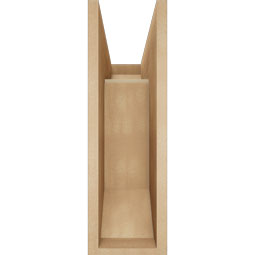 Ekena Millwork - BKTUR0756X20X24OLY06RCPR - Timberthane Faux Wood Olympic Style Bracket w/ Offset Brace, Slat Ends, 7 1/2"W x 20"D x 24"H, Primed Tan