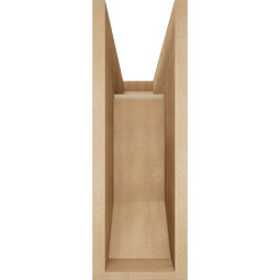 Ekena Millwork - BKTUR0756X22X22OLY06RCPR - Timberthane Faux Wood Olympic Style Bracket w/ Offset Brace, Slat Ends, 7 1/2"W x 22"D x 22"H, Primed Tan