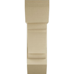 Ekena Millwork - BKTUR0756X22X26OLY06RCPR - Timberthane Faux Wood Olympic Style Bracket w/ Offset Brace, Slat Ends, 7 1/2"W x 22"D x 26"H, Primed Tan