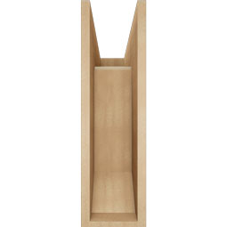 Ekena Millwork - BKTUR0756X22X26OLY06RCPR - Timberthane Faux Wood Olympic Style Bracket w/ Offset Brace, Slat Ends, 7 1/2"W x 22"D x 26"H, Primed Tan