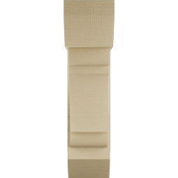 Ekena Millwork - BKTUR0756X22X30OLY06RCPR - Timberthane Faux Wood Olympic Style Bracket w/ Offset Brace, Slat Ends, 7 1/2"W x 22"D x 30"H, Primed Tan