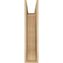 Ekena Millwork - BKTUR0756X22X34OLY06RCPR - Timberthane Faux Wood Olympic Style Bracket w/ Offset Brace, Slat Ends, 7 1/2"W x 22"D x 34"H, Primed Tan