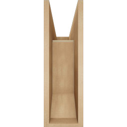 Ekena Millwork - BKTUR0756X24X24OLY06RCPR - Timberthane Faux Wood Olympic Style Bracket w/ Offset Brace, Slat Ends, 7 1/2"W x 24"D x 24"H, Primed Tan