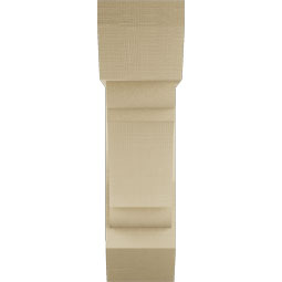 Ekena Millwork - BKTUR0756X24X28OLY06RCPR - Timberthane Faux Wood Olympic Style Bracket w/ Offset Brace, Slat Ends, 7 1/2"W x 24"D x 28"H, Primed Tan