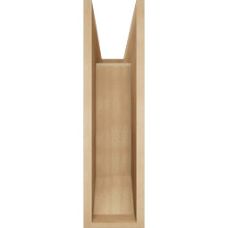 Ekena Millwork - BKTUR0756X24X28OLY06RCPR - Timberthane Faux Wood Olympic Style Bracket w/ Offset Brace, Slat Ends, 7 1/2"W x 24"D x 28"H, Primed Tan