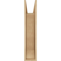 Ekena Millwork - BKTUR0756X24X36OLY06RCPR - Timberthane Faux Wood Olympic Style Bracket w/ Offset Brace, Slat Ends, 7 1/2"W x 24"D x 36"H, Primed Tan