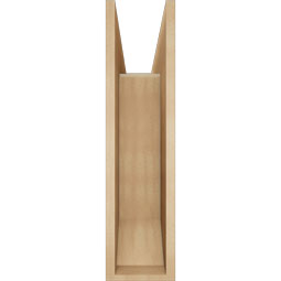Ekena Millwork - BKTUR0756X26X30OLY06RCPR - Timberthane Faux Wood Olympic Style Bracket w/ Offset Brace, Slat Ends, 7 1/2"W x 26"D x 30"H, Primed Tan