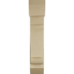 Ekena Millwork - BKTUR0756X26X38OLY06RCPR - Timberthane Faux Wood Olympic Style Bracket w/ Offset Brace, Slat Ends, 7 1/2"W x 26"D x 38"H, Primed Tan
