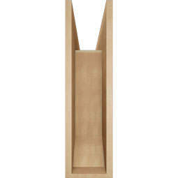 Ekena Millwork - BKTUR0756X28X28OLY06RCPR - Timberthane Faux Wood Olympic Style Bracket w/ Offset Brace, Slat Ends, 7 1/2"W x 28"D x 28"H, Primed Tan