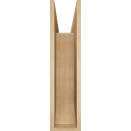 Ekena Millwork - BKTUR0756X28X32OLY06RCPR - Timberthane Faux Wood Olympic Style Bracket w/ Offset Brace, Slat Ends, 7 1/2"W x 28"D x 32"H, Primed Tan