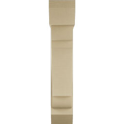 Ekena Millwork - BKTUR0756X28X40OLY06RCPR - Timberthane Faux Wood Olympic Style Bracket w/ Offset Brace, Slat Ends, 7 1/2"W x 28"D x 40"H, Primed Tan