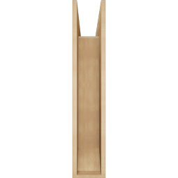Ekena Millwork - BKTUR0756X28X40OLY06RCPR - Timberthane Faux Wood Olympic Style Bracket w/ Offset Brace, Slat Ends, 7 1/2"W x 28"D x 40"H, Primed Tan