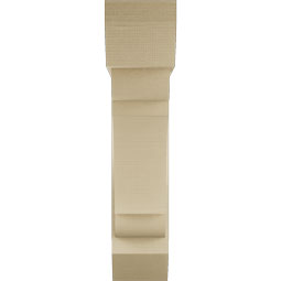 Ekena Millwork - BKTUR0756X30X34OLY06RCPR - Timberthane Faux Wood Olympic Style Bracket w/ Offset Brace, Slat Ends, 7 1/2"W x 30"D x 34"H, Primed Tan
