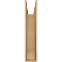 Ekena Millwork - BKTUR0756X30X36OLY06RCPR - Timberthane Faux Wood Olympic Style Bracket w/ Offset Brace, Slat Ends, 7 1/2"W x 30"D x 36"H, Primed Tan