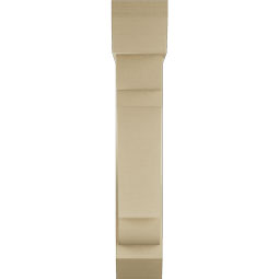 Ekena Millwork - BKTUR0756X30X42OLY06RCPR - Timberthane Faux Wood Olympic Style Bracket w/ Offset Brace, Slat Ends, 7 1/2"W x 30"D x 42"H, Primed Tan