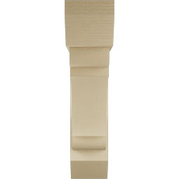Ekena Millwork - BKTUR0756X32X32OLY06RCPR - Timberthane Faux Wood Olympic Style Bracket w/ Offset Brace, Slat Ends, 7 1/2"W x 32"D x 32"H, Primed Tan