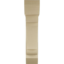 Ekena Millwork - BKTUR0756X32X36OLY06RCPR - Timberthane Faux Wood Olympic Style Bracket w/ Offset Brace, Slat Ends, 7 1/2"W x 32"D x 36"H, Primed Tan