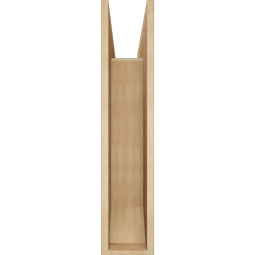 Ekena Millwork - BKTUR0756X32X36OLY06RCPR - Timberthane Faux Wood Olympic Style Bracket w/ Offset Brace, Slat Ends, 7 1/2"W x 32"D x 36"H, Primed Tan