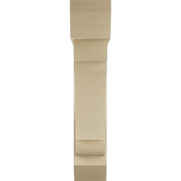 Ekena Millwork - BKTUR0756X32X38OLY06RCPR - Timberthane Faux Wood Olympic Style Bracket w/ Offset Brace, Slat Ends, 7 1/2"W x 32"D x 38"H, Primed Tan