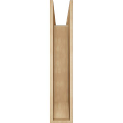 Ekena Millwork - BKTUR0756X32X40OLY06RCPR - Timberthane Faux Wood Olympic Style Bracket w/ Offset Brace, Slat Ends, 7 1/2"W x 32"D x 40"H, Primed Tan