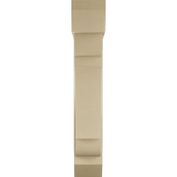 Ekena Millwork - BKTUR0756X32X44OLY06RCPR - Timberthane Faux Wood Olympic Style Bracket w/ Offset Brace, Slat Ends, 7 1/2"W x 32"D x 44"H, Primed Tan