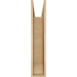 Ekena Millwork - BKTUR0756X34X38OLY06RCPR - Timberthane Faux Wood Olympic Style Bracket w/ Offset Brace, Slat Ends, 7 1/2"W x 34"D x 38"H, Primed Tan