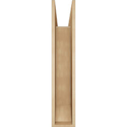 Ekena Millwork - BKTUR0756X34X40OLY06RCPR - Timberthane Faux Wood Olympic Style Bracket w/ Offset Brace, Slat Ends, 7 1/2"W x 34"D x 40"H, Primed Tan