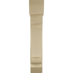 Ekena Millwork - BKTUR0756X34X42OLY06RCPR - Timberthane Faux Wood Olympic Style Bracket w/ Offset Brace, Slat Ends, 7 1/2"W x 34"D x 42"H, Primed Tan
