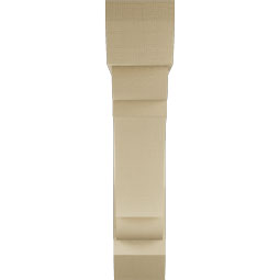 Ekena Millwork - BKTUR0756X36X36OLY06RCPR - Timberthane Faux Wood Olympic Style Bracket w/ Offset Brace, Slat Ends, 7 1/2"W x 36"D x 36"H, Primed Tan