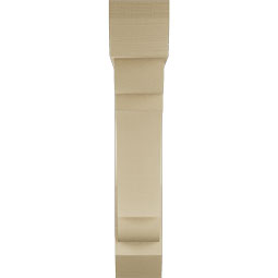 Ekena Millwork - BKTUR0756X36X40OLY06RCPR - Timberthane Faux Wood Olympic Style Bracket w/ Offset Brace, Slat Ends, 7 1/2"W x 36"D x 40"H, Primed Tan