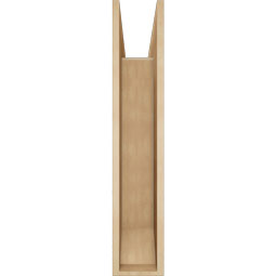 Ekena Millwork - BKTUR0756X36X40OLY06RCPR - Timberthane Faux Wood Olympic Style Bracket w/ Offset Brace, Slat Ends, 7 1/2"W x 36"D x 40"H, Primed Tan